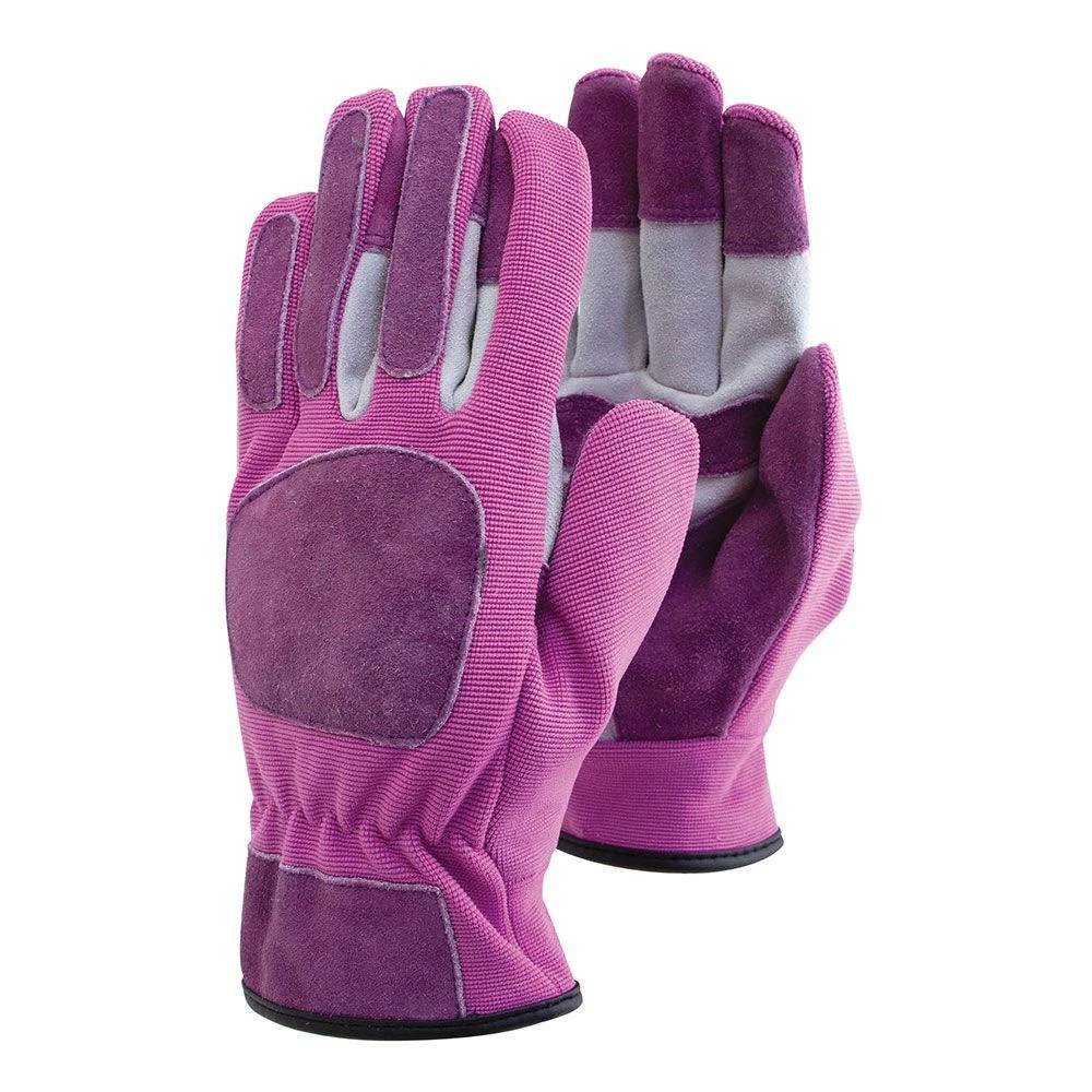 Leather Flexi Rigger Gloves - Lavender - Small 1 Leather Flexi Rigger Gloves - Lavender - Small