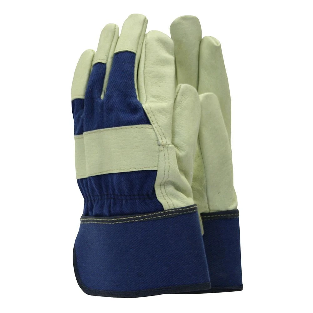 Original Washable Leather Rigger Gloves Blue 1 Original Washable Leather Rigger Gloves Blue