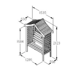Parisienne Arbour -Greeny Sales 00224303 BSEAT1 Parisienne Arbour drawing