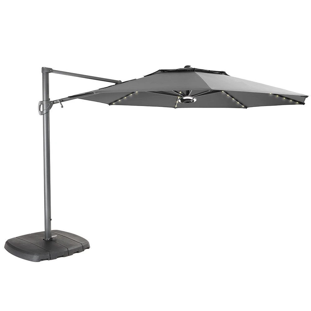 Free Arm Parasol 3.3m LED Lights And Bluetooth Speaker 1 Free Arm Parasol 3.3m LED Lights And Bluetooth Speaker