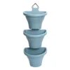 Elho Corsica Vertical Forest 24cm Set Of 3 - Vintage Blue