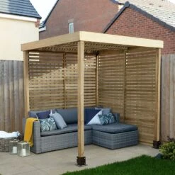 Direct - Modular Pergola With 2 Sides Set