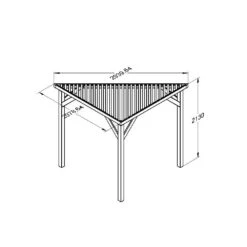 Direct - Slatted Corner Pergola -Greeny Sales 1023642220 20SCP90 Drawing