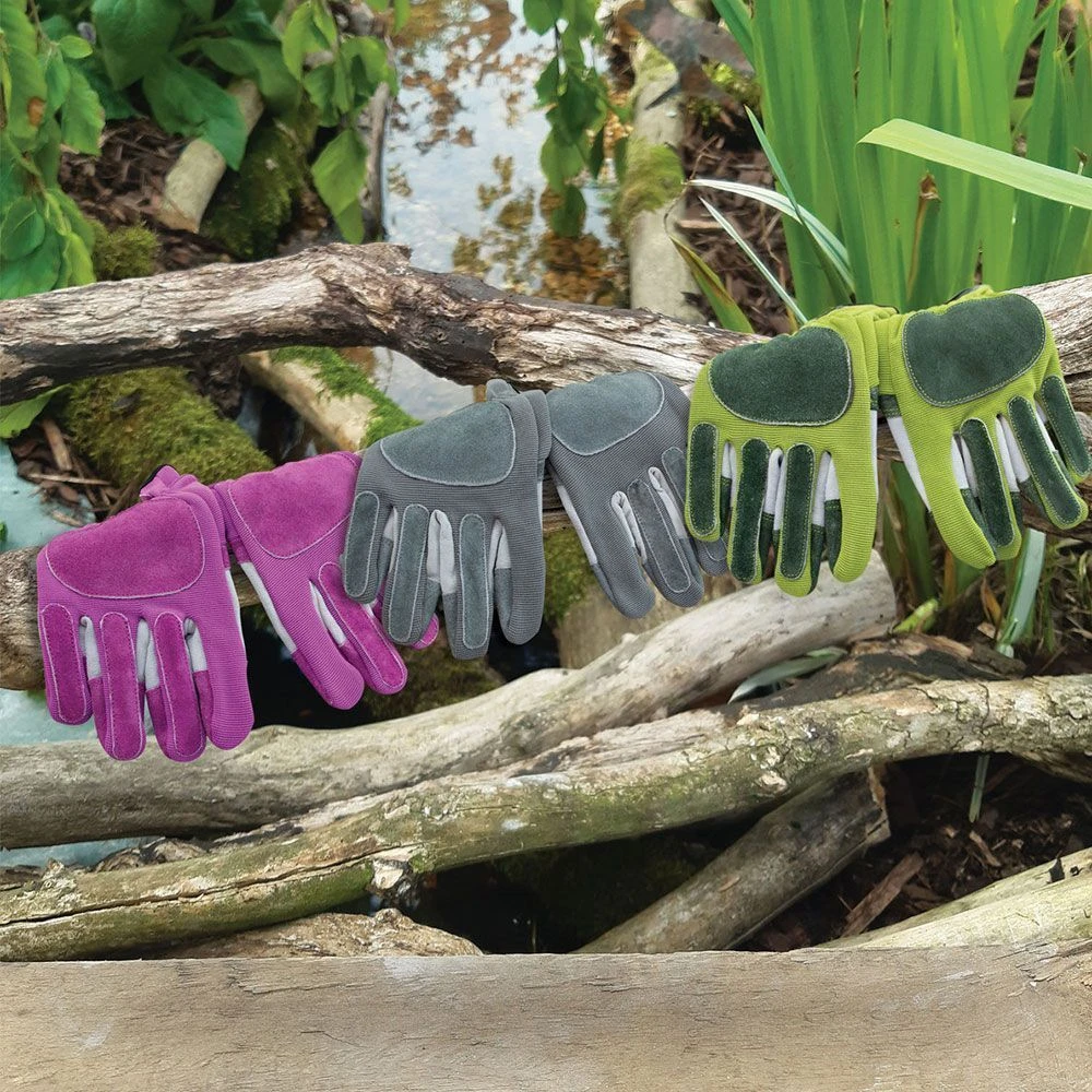 Leather Flexi Rigger Gloves - Lavender - Small 2 Leather Flexi Rigger Gloves - Lavender - Small - Image 2