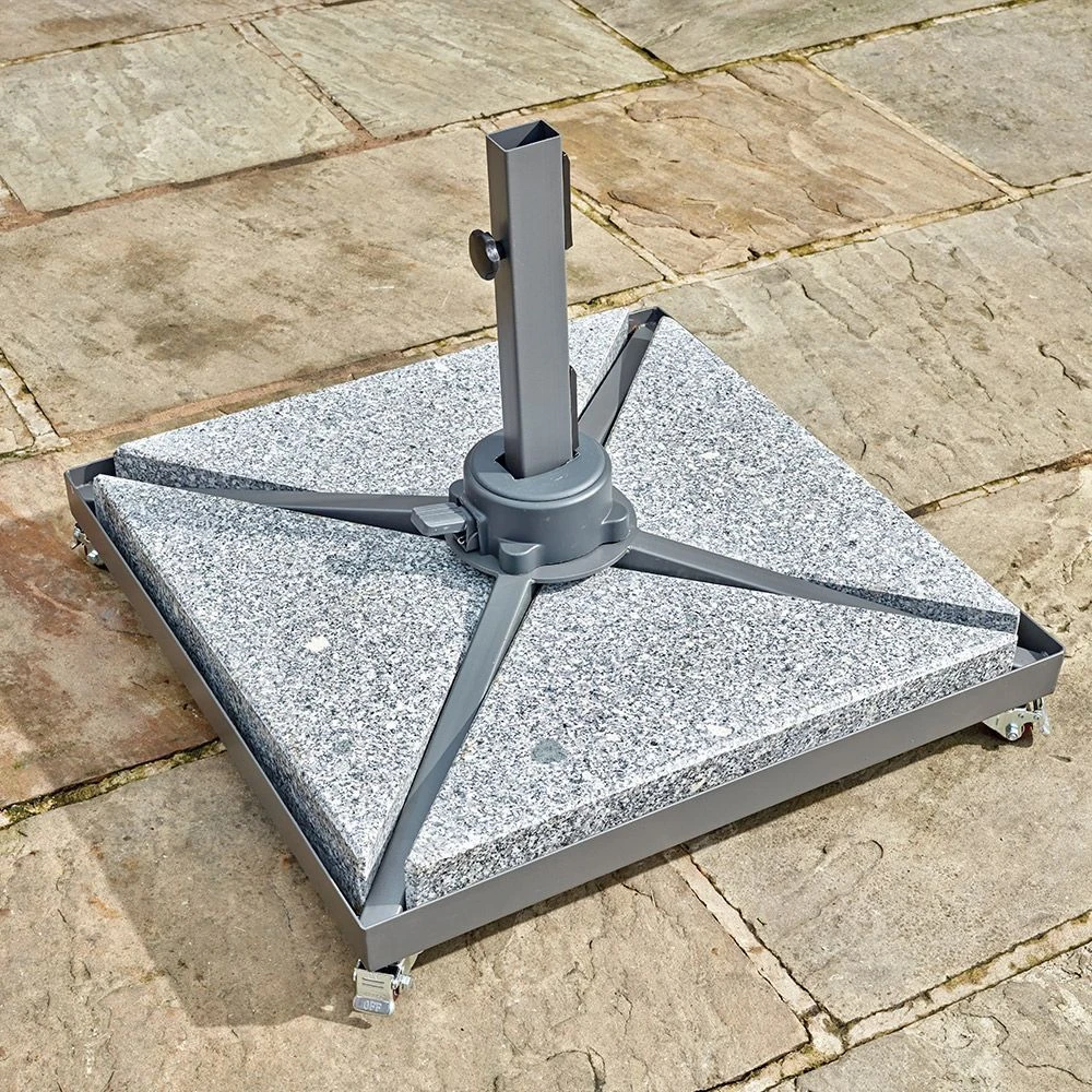 Bramblecrest - Steel Side Post Parasol Base With Wheels 2 Bramblecrest - Steel Side Post Parasol Base With Wheels - Image 2