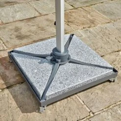 Bramblecrest - Steel Side Post Parasol Base With Wheels