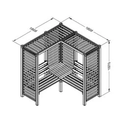 Firenze Corner Arbour -Greeny Sales 10259550 FIRENZECA 10 Line Drawing