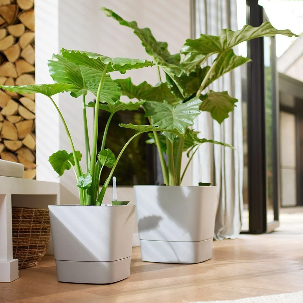 Elho Greensense Aqua Care Planter - Light Concrete 38cm 2 Elho Greensense Aqua Care Planter - Light Concrete 38cm - Image 2