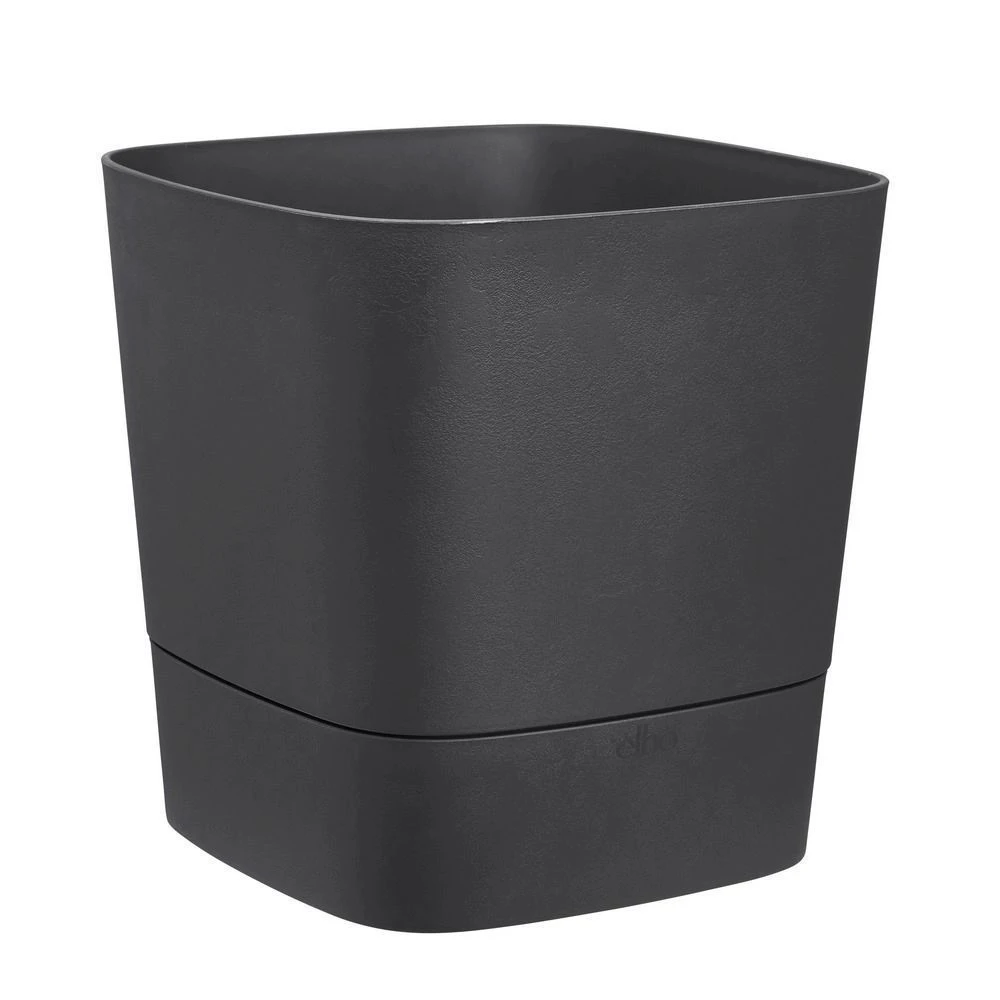 Elho Greensense Aqua Care Planter - Charcoal Grey 38cm 3 Elho Greensense Aqua Care Planter - Charcoal Grey 38cm - Image 3